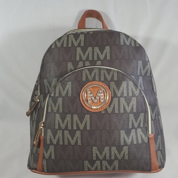 Milan backpack Handbags - Brown back pack with zipper compartments